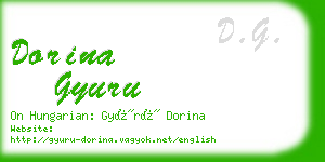 dorina gyuru business card